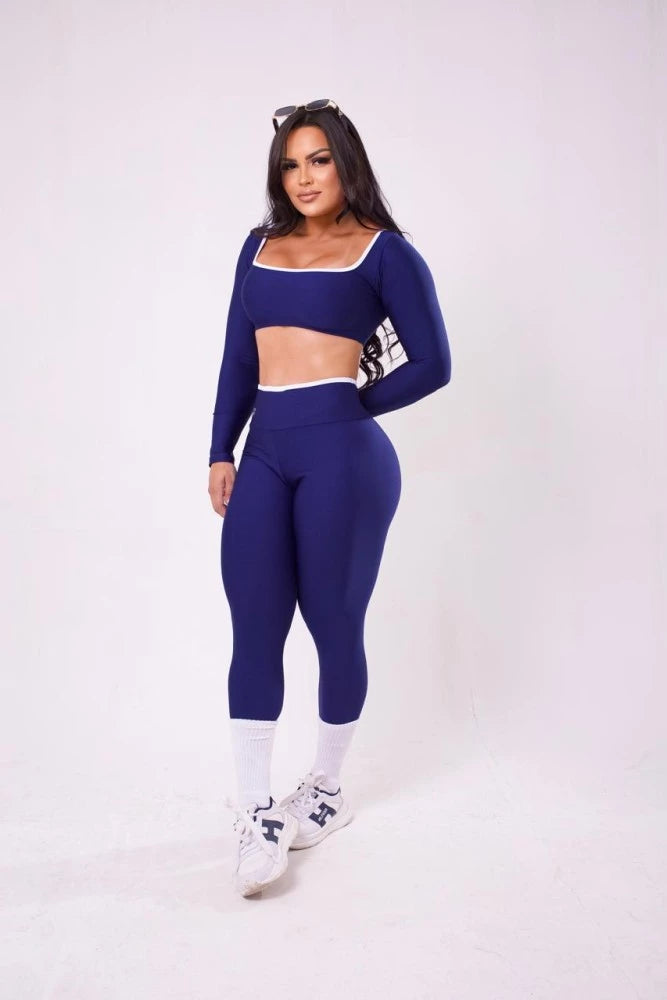 Conjunto Agatha Manga Longa em Suplex de Poliéster