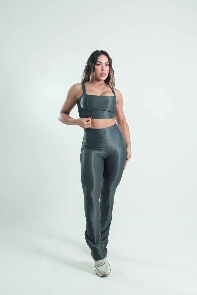 Conjunto Alana em Poliamida Canelada Shine