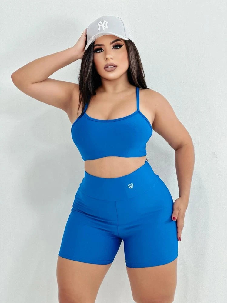 Conjunto Marina em Suplex de Poliéster com Detalhe em Argola