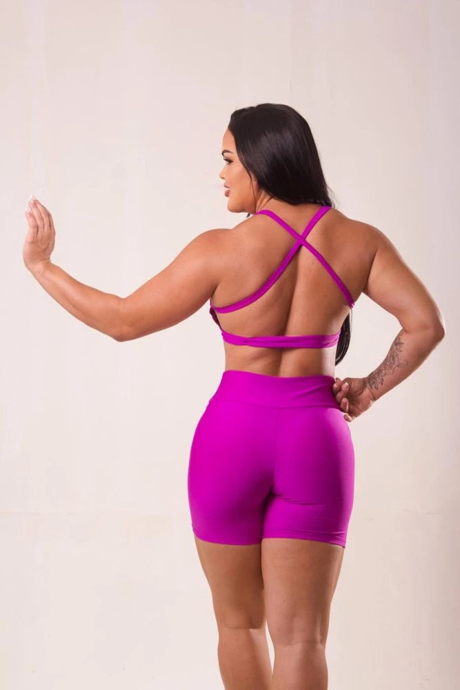 Conjunto Sabrina em Suplex de Poliéster com Top Forrado e Bojo Removível