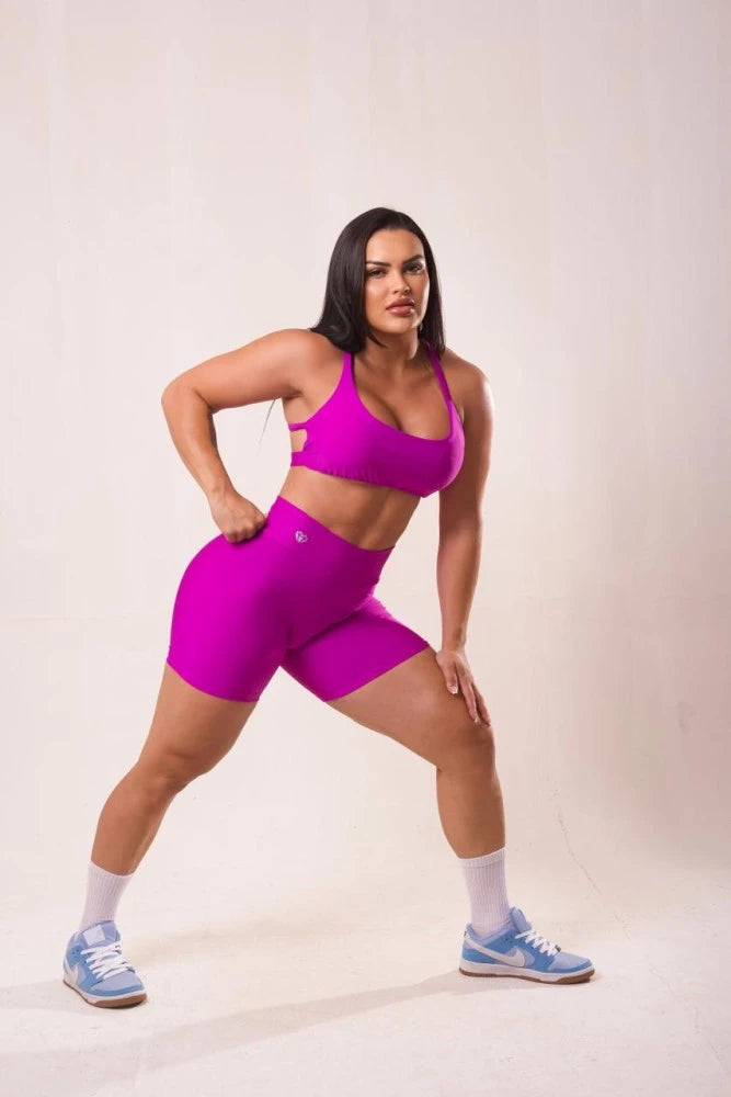 Conjunto Sabrina em Suplex de Poliéster com Top Forrado e Bojo Removível