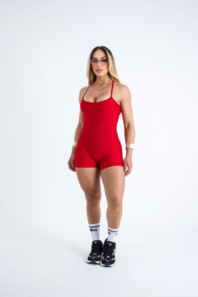 Macacão Viviane Forrado com Empina Bumbum em Suplex de Poliéster